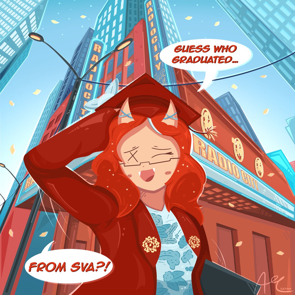 AudIsHere's tweet photo. Hello again! Now that I am a proud graduate of SVA, I will definitely be active and excited to show off years of work i’ve created these past four years and new projects (comics, boards, backgrounds, character designs, and more) thank you! - Aud https://t.co/Ch8F73STKw