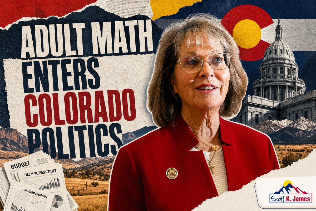 scottkjames's tweet photo. Kirkmeyer’s budget pitch is simple: Colorado has a priorities problem, not a mystery.

Adult math has entered the governor’s race.

Read more 👉 https://t.co/KVYb6MBnJC https://t.co/RNpQ4DAS2R