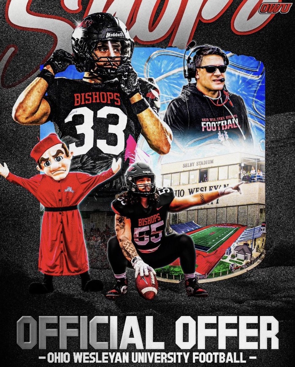Riley_Smith2624's tweet photo. #AGTG Extremely Blessed to EARN an offer from Ohio Wesleyan!! @CoachTomWatts @patdayiii @CoachDarylLydon @OWUBishopFB @CoachJMStevens @ColerainFtball https://t.co/IUfDgb66BP