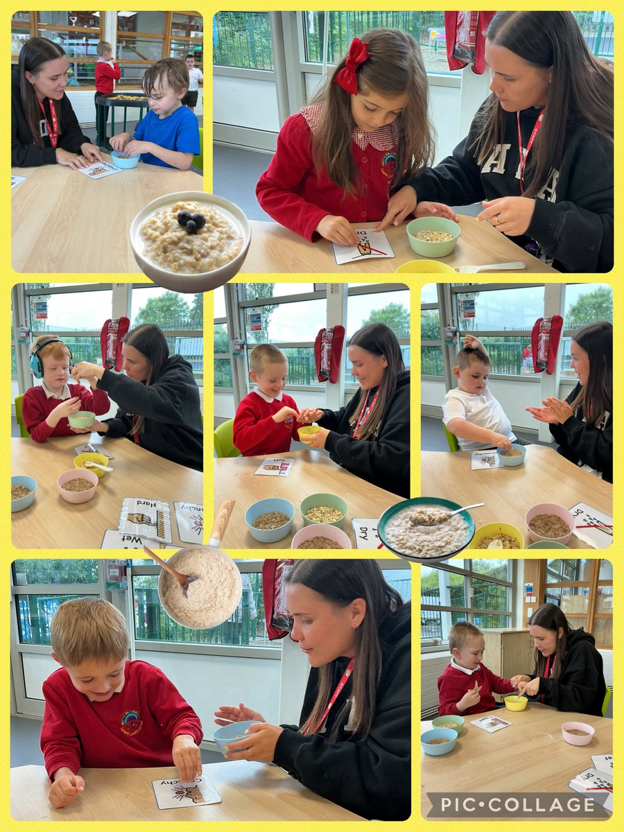YsgolHenFelin's tweet photo. We explored lots of different porridge textures today - we felt them, mixed them and even tasted some. The children worked hard to find the one that was 'just right' for Goldilocks π₯£ππ» #YHFClass4 https://t.co/IIx7C9daAE