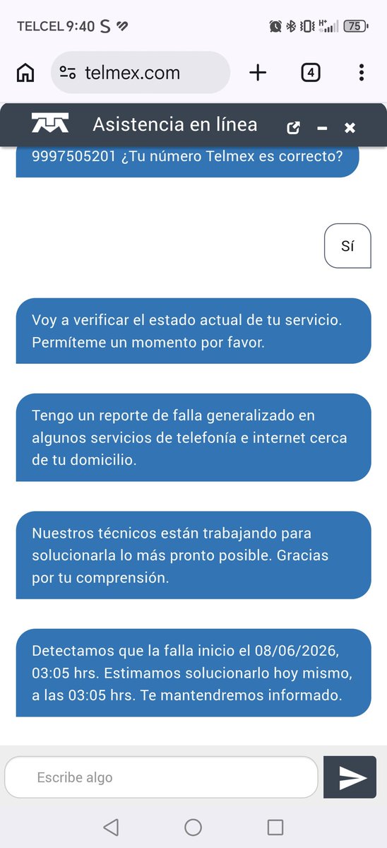 AzaliaFdz's tweet photo. @TELMEXSoluciona @Telcel Todos los días responden lo mismo, son mentirosos? O todos los días falla cerca de mi domicilio? Necesito cambiarme de compañía para tener un buen servicio? https://t.co/b6U8Uvk7Yj