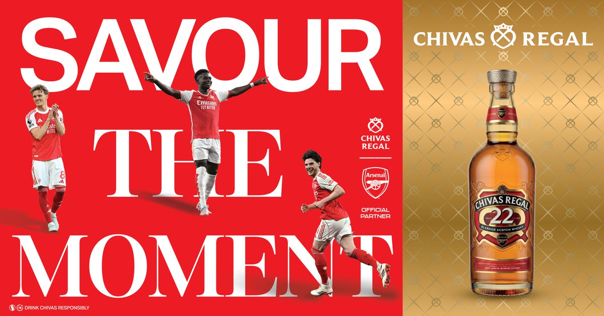 ChivasRegalNG's tweet photo. This is history in the making, and it deserves to be savoured. 
How are you celebrating this win?  

ChivasRegalxArsenal https://t.co/HxvnuC4BSd