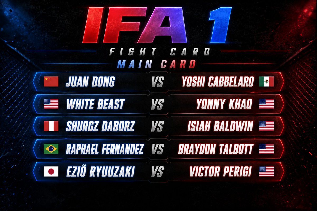IFAfightleague's tweet photo. IFA 1
DATE TBA https://t.co/yo8jo0XUja