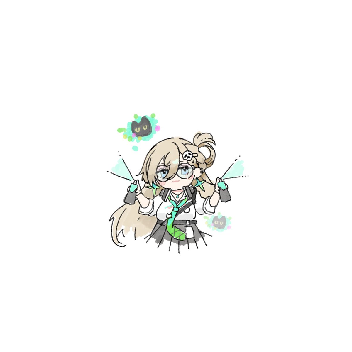 side00111's tweet photo. ぷしゅぷしゅリンネー
（アクセサリーのメガネを普通に掛けたいね） https://t.co/nLMg3HCqUJ