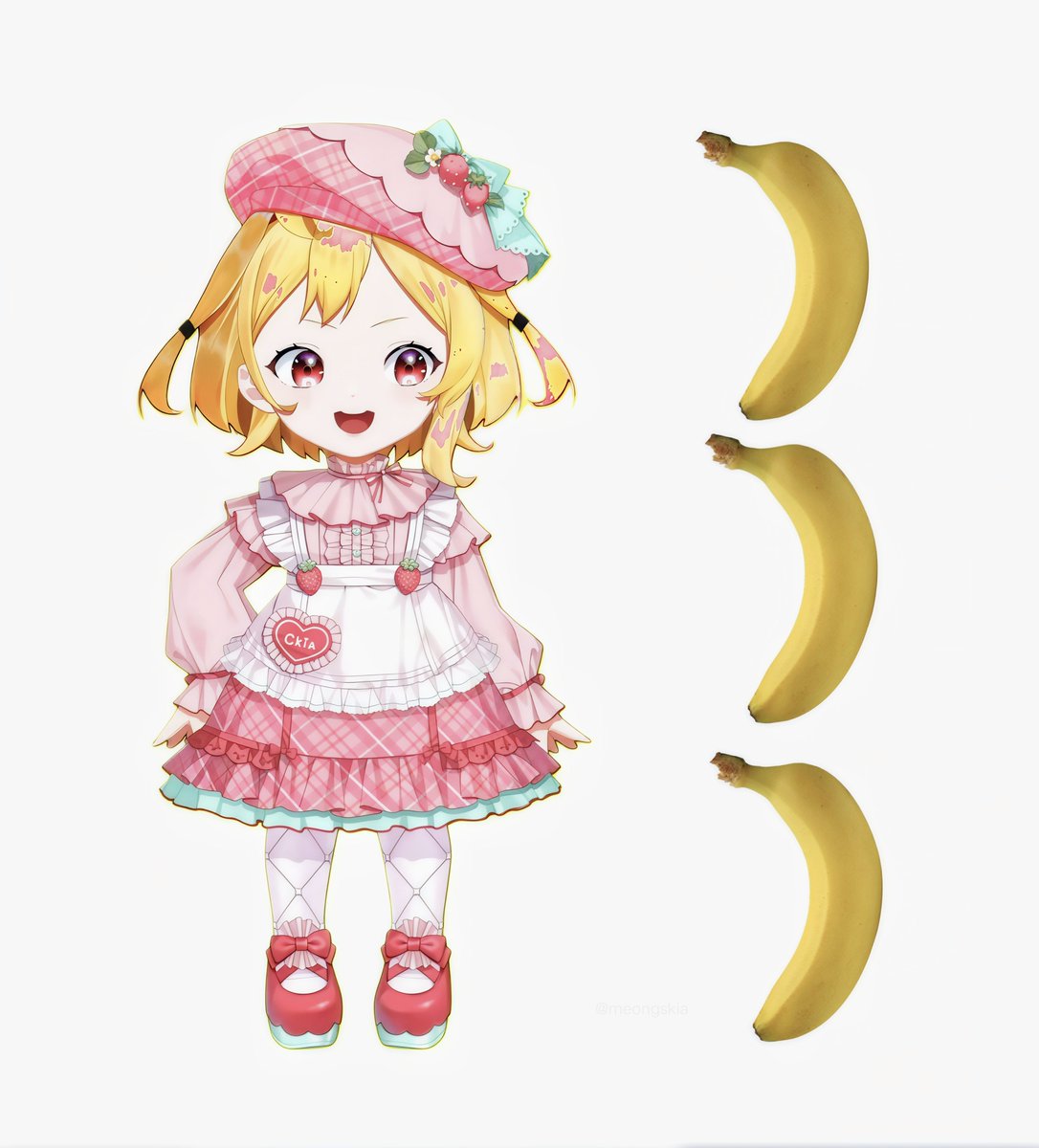 meongskia's tweet photo. She's only 3 banana tall 

#PemaloeDay2026 
#kaelaugh https://t.co/6Z4N4tPCeF