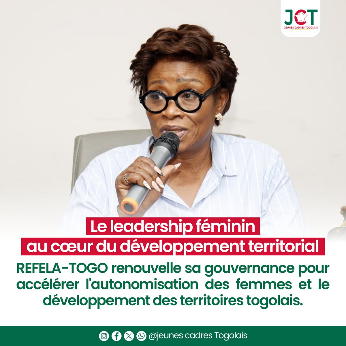 JeunesCadresTog's tweet photo. Le REFELA-Togo ouvre une nouvelle page. Élue à l’unanimité pour le mandat 2026-2031, Rachel M.-C. K. Woedina Ywassa portera l’ambition d’un leadership féminin renforcé au cœur de la #GouvernanceLocale et du développement territorial. 🇹🇬
#Togo #REFELATogo #LeadershipFeminin https://t.co/bYMCYSaOPu