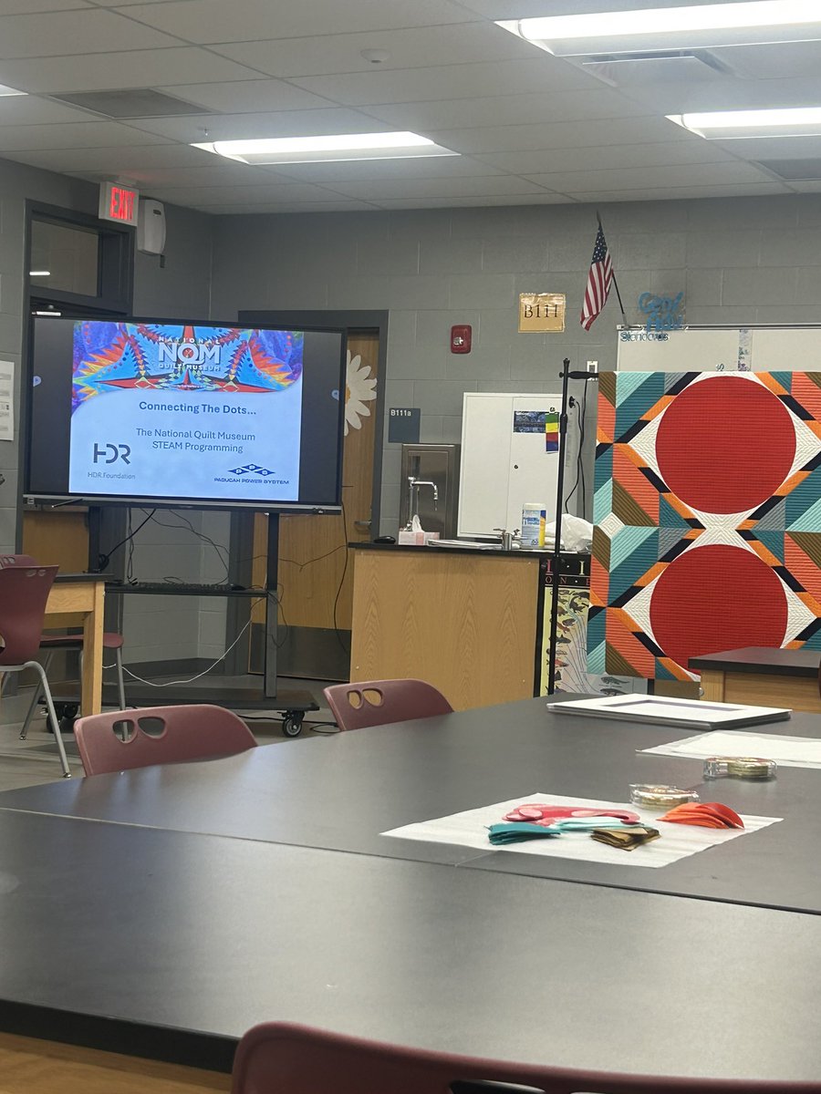 BMillsKCMSlib's tweet photo. My FAVORITE session ever! Loved learning about STEAM from the National Quilt Museum 😍😍#kedcgrants @kedcgrants @kedcarts https://t.co/b9vaoYB81l