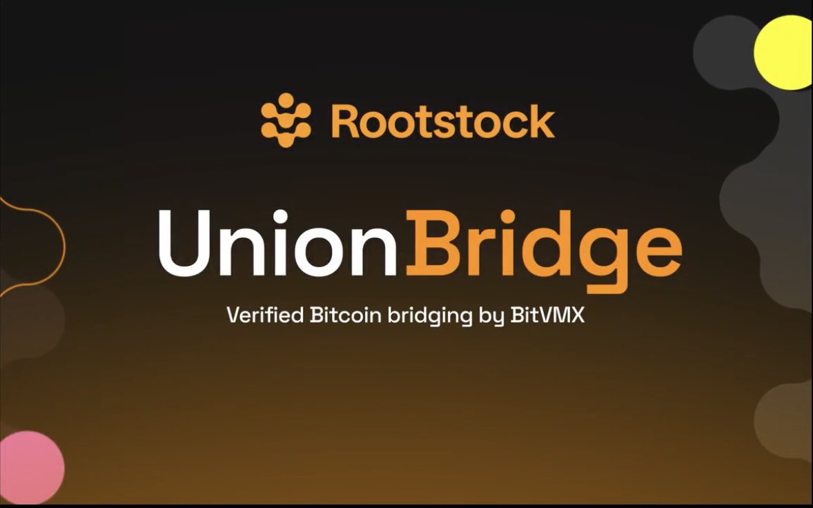 A_mayleeyah's tweet photo. Dear Rooties, Union Bridge is now live on @rootstock_io Testnet, introducing a new bridge architecture powered by @bitvmx . This represents a major milestone for Bitcoin interoperability.

Most bridges have one major weakness which is TRUST. Users are often forced to rely on multisigs, validator committees, or fixed signer groups to secure funds.

Union Bridge takes a different approach…. Instead of depending on trusted intermediaries, it uses cryptographic verification infrastructure anchored to Bitcoin. 
This means Withdrawals can be verified and disputed directly on the Bitcoin network, removing the need for fixed signers or governance committees.

Personally I believe bridges are one of the most important areas of Bitcoin infrastructure because they remain a critical point of failure sometimes across crypto, so by reducing reliance on trusted actors and moving verification closer to Bitcoin itself a meaningful improvement in security is achieved.

Although, This is still an experimental release focused on testing bridge operations, security and user experience it offers a glimpse of what Bitcoin native interoperability could look like.