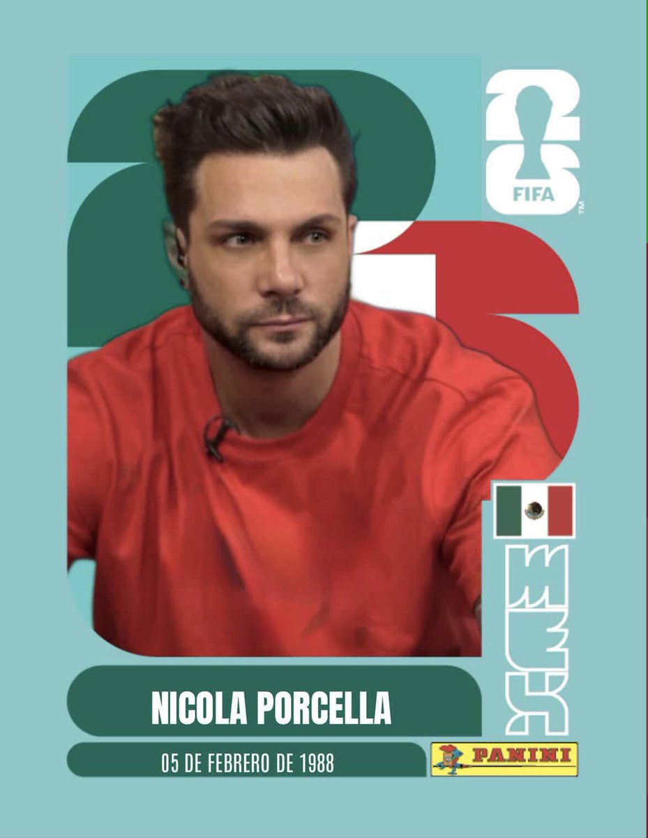 NNansOnly's tweet photo. Yo también hice su estampita del álbum 

HOY CON NICOLA
#NicolaPorcella https://t.co/Eimiy0jFU2