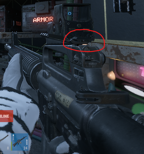 imSkrap's tweet photo. @Alistair_McF when will you guys do some weapon cleanup and get rid of this prefab and maybe even add a cleaner rail on the guns that dont have one? the M16 is beautiful but the rail prefab on scopes clipping inside the rail mount that appears when adding a scope is strange https://t.co/wMGmcnRi5S