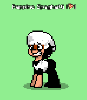 367Ryanka's tweet photo. Psychologist: Pony Town skin Peppino Spaghetti doesn't exist, he can't harm you.
Pony Town skin Peppino Spaghetti: https://t.co/px4bDjSBWV
