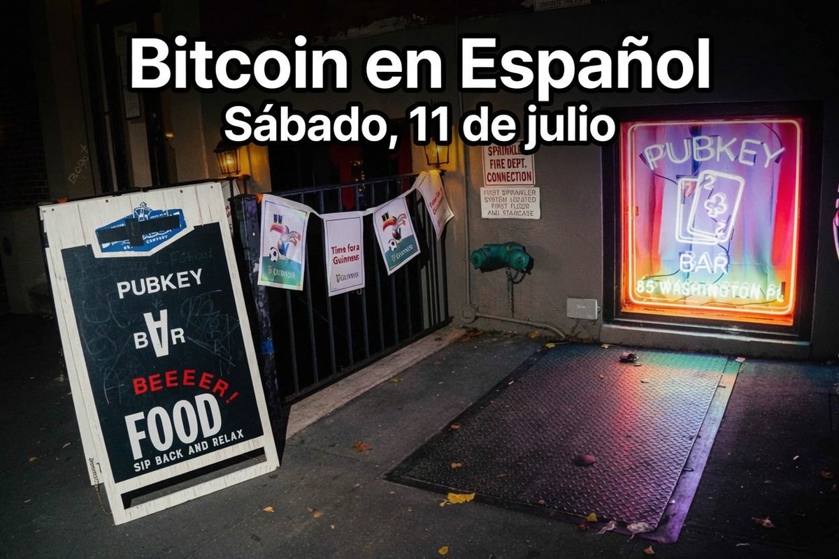 VivaBitcoin_'s tweet photo. New York ( Sabado, 11 de Julio) Pubkey https://t.co/8LDdmPozwl
