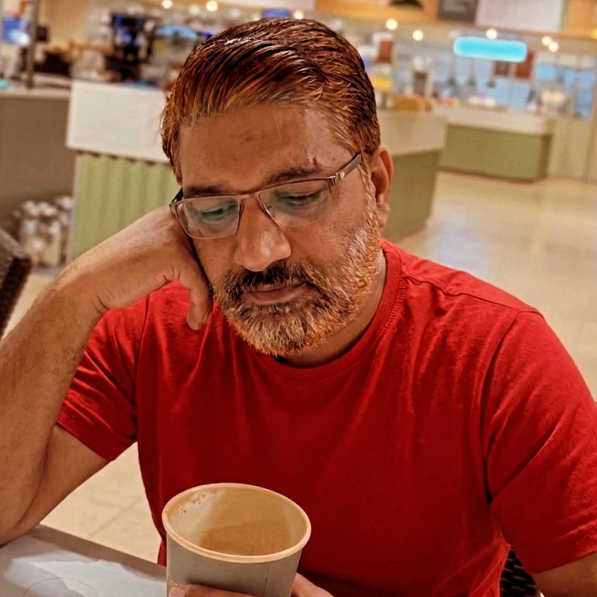 Dubeyvicky_11's tweet photo. "A lot can happen over a cup of coffee... or just some deep thinking."
.
#CoffeeLover #CafeVibes
#CandidMoments #DeepThoughts #MenWithClass #RedVibes
#RelaxingTime #ChaiCoffee https://t.co/1BjeV6Cnf2