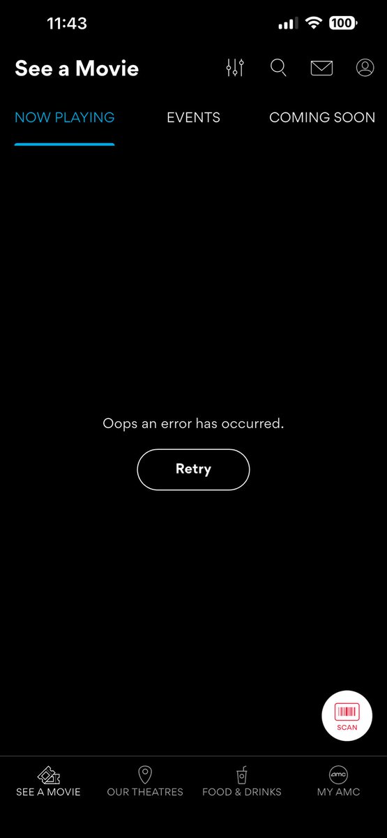 RomanColombo's tweet photo. @AMCTheatres I’d reserve tickets but I’ve been getting this all week. @AMCHelps hasn’t helped at all. https://t.co/cIUmyd7umm