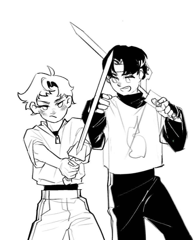 AuroraBot1125's tweet photo. Axe is not a suitable weapon for a warrior.
so cute drmnap are each other's teacher.
#Dreamfanart #Sapnapfanart https://t.co/3PT5U3Iqj4