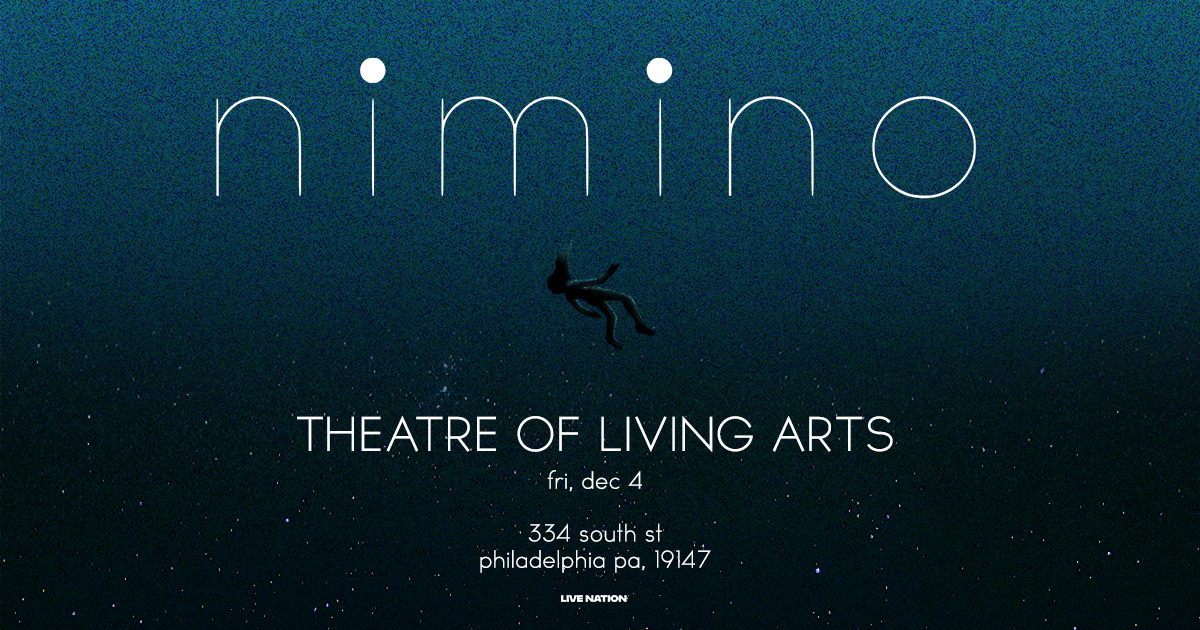 TLAPhilly's tweet photo. 🌀 Just announced: Nimino on  Friday, December 4!

🔓 Tickets on sale June 12 at 10 am

🎟 https://t.co/3Fh4GzAzlh https://t.co/JoVLfZl0Tv