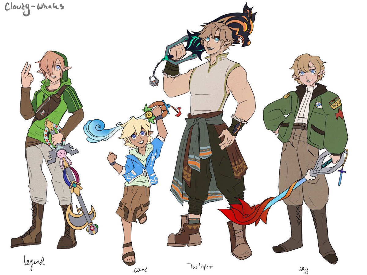 cloudy_whales's tweet photo. This art is old AF buuut hype hype hype 
Love legend of Zelda and kingdom hearts ＿|￣|○ https://t.co/GN2boBEtqk