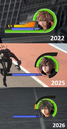 aibo_ac7's tweet photo. KH：「KINGDOM HEARTS IV（KH4）」ゲージ画像比較。2025から今回（2026）にかけてはあまり変化ないかな？ https://t.co/FqrFMX3ABj