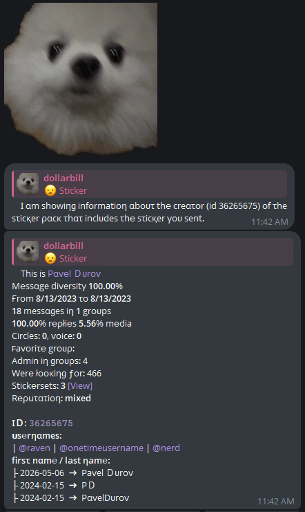 PYONYATON's tweet photo. Day 1 of asking anyone we can think of why they're fading Pyonya.

@moontripss isnt fading
@yugomarsal isnt fading
@dollarbill_tele isnt fading
@its_renovatio insnt fading

Community. Infrastructure. etc, aside.

The story tells itself.

@durov  created the sticker pack.
He named the sticker pack.
@telegram dictionary tells us the story.
The Instagram feeds prove the claim.
Last time Durov used the sticker - 3.2mil views.

Durov's Dog on @ton_blockchain . 
Im guessing you're fading because you haven't done the research.