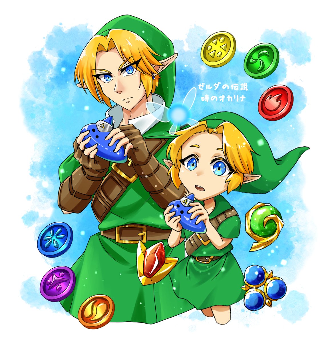 SS_sky87's tweet photo. 4年前にスイッチで時オカやった時のイラスト(●´ω｀●) https://t.co/cKBzJF56nz