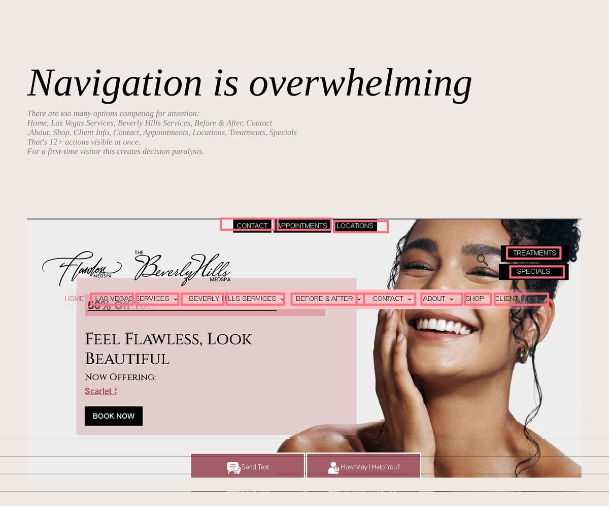 GideonUXdesigns's tweet photo. I came across @flawlessmedspa and felt their digital experience could better reflect the level of care and luxury they offer.
So I spent sometime redesigning their website concept focusing on a cleaner user journey, stronger visual storytelling and a more premium feel throughout. https://t.co/OGtgKciE98