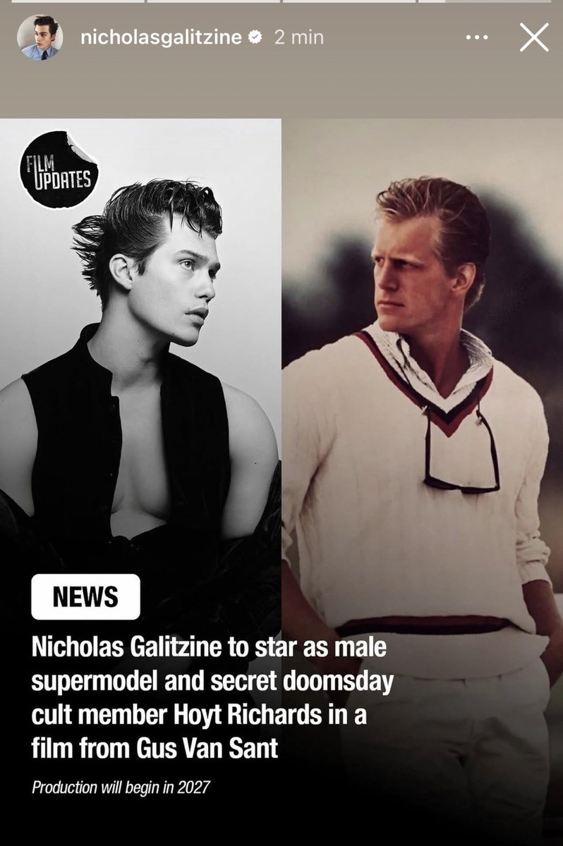 GalitzineHQ's tweet photo. Nicholas Galitzine via instagram story 

“Massively excited for this btw!” https://t.co/SkugpUPhRL