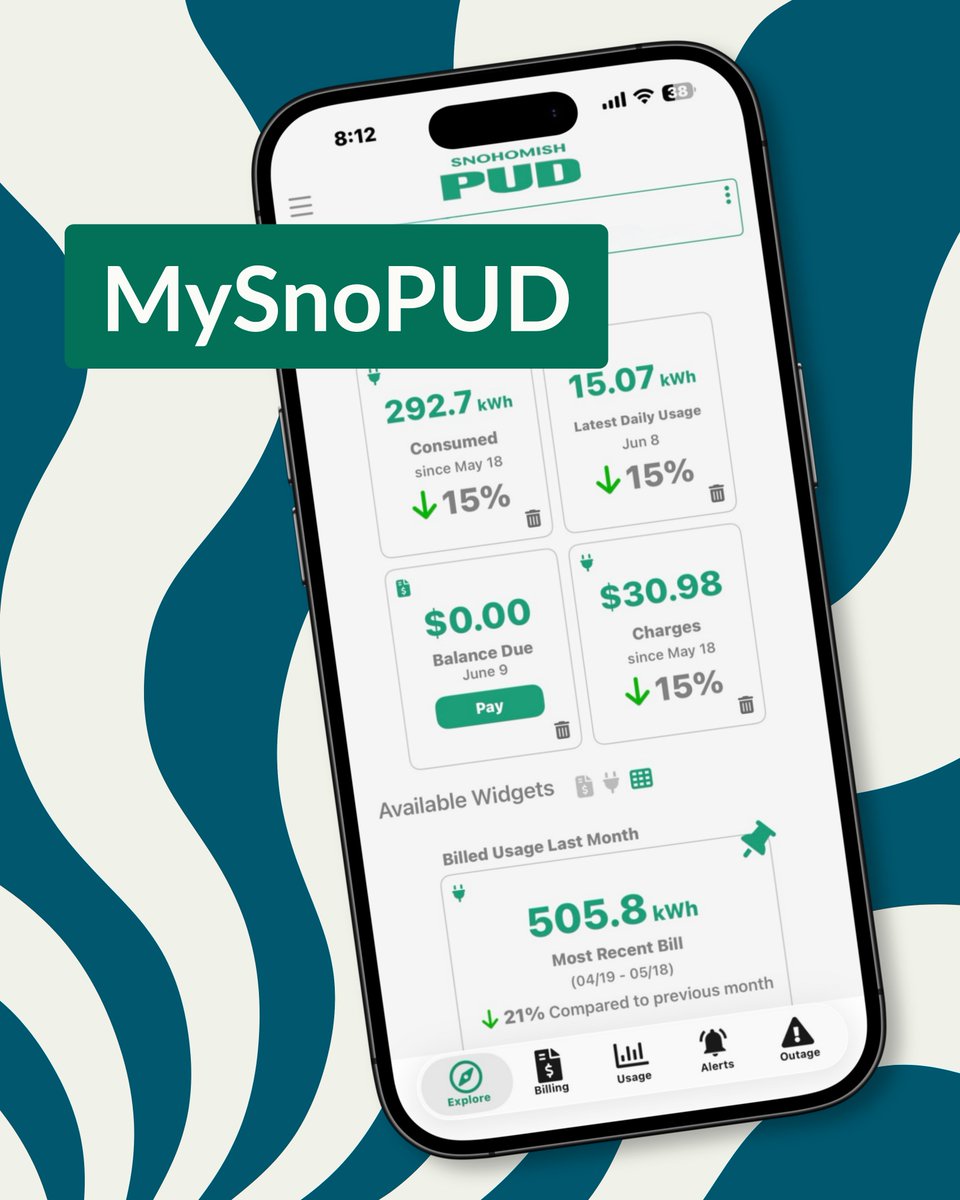 SnoPUD's tweet photo. We know that, as your public utility, we may not be saved as a favorite in your contacts. 😁

#MySnoPUD makes paying your bill and reporting outages even easier and doesn't require you to call us! Get your own MySnoPUD account at https://t.co/cf7RD4dUDd or search your app store. https://t.co/8C30z4czmQ