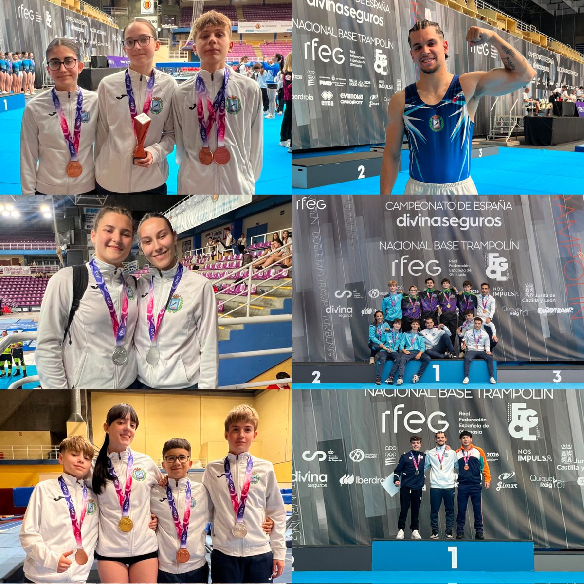 DeporteGetafe's tweet photo. Los gimnastas del @CGGETAFE se colgaban ‼️16 MEDALLAS‼️ en el Campeonato de España de Gimnasia #Trampolín que se celebró la semana pasada en el Polideportivo Pisuerga de #Valladolid

¡¡¡ ENHORABUENA !!! 🏆🇪🇦🤸🔝👏👏👏

#Getafe #Deporte #DeporteenGetafe #Gimnasia https://t.co/inf4xKEekM