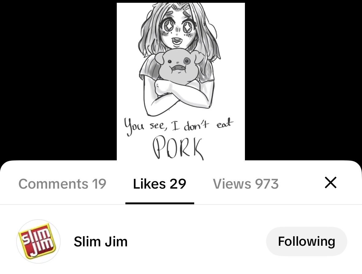 Sweet_Teh1's tweet photo. Back in 2022, I posted a cringe video trying to get Slim Jim’s attention. Almost four years later I finally got my comment. 😭😭😭@SlimJim #slimjim #comment #funny https://t.co/gJOFUw40Jr