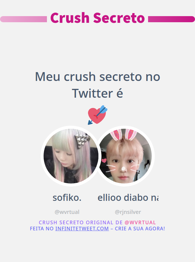 wvrtual's tweet photo. Meu crush secreto no Twitter é @rjnsilver

➡️ https://t.co/wDMRHlzfbi https://t.co/g7MeRG2fvc