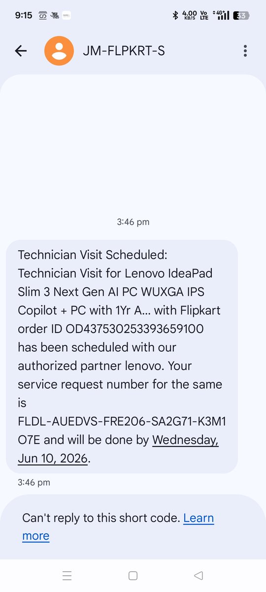 jaydwivedire's tweet photo. @rajneeeshkumar @Flipkartminutes @FlipkartSupport Technician visit scheduled है, फिर भी complaint बिना inspection के close कर दी गई, ओर ये 6_7 बार से भी jadda बार हो चुके है और 15 may 2026 se pareshan hai, कृपया complaint reopen कर समाधान दें. Order ID: OD437530253393659100. https://t.co/JdKZfYLwMN