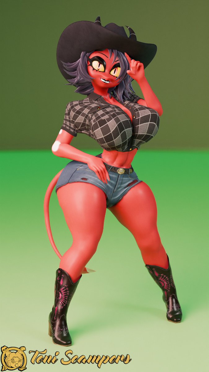 ToniScampers's tweet photo. Some Millie art! I love this Imp Goblin gal alt.
I wanted to do some Blender practice while I was away from home and here was the results.
Model by @BySamzan
#hellvuaboss #Millie #imp #blender #3dartwork https://t.co/mroyfR2gmC