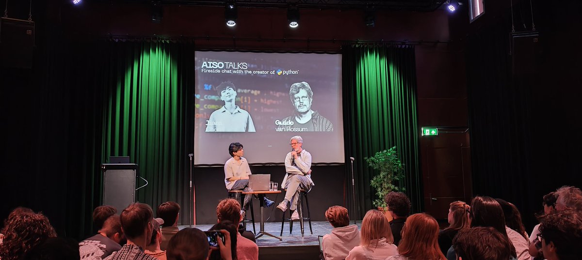 aivalli's tweet photo. Good chat with Guido.

#thankful #gratitude 

@gvanrossum 

Thank you AISO. https://t.co/WnV9rRkXvt