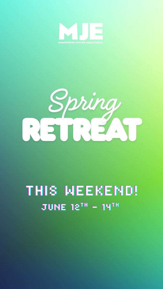 M_J_Experience's tweet photo. Join us at MJE’s Spring Retreat! 🌳☀️✅

Sign up at https://t.co/OXITe9yuyy https://t.co/0VSLCJN53M