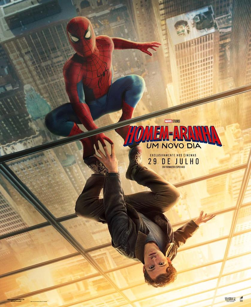 nacaomarvell's tweet photo. Pôster nacional de 'HOMEM-ARANHA: UM NOVO DIA'. https://t.co/NWcv339vRu