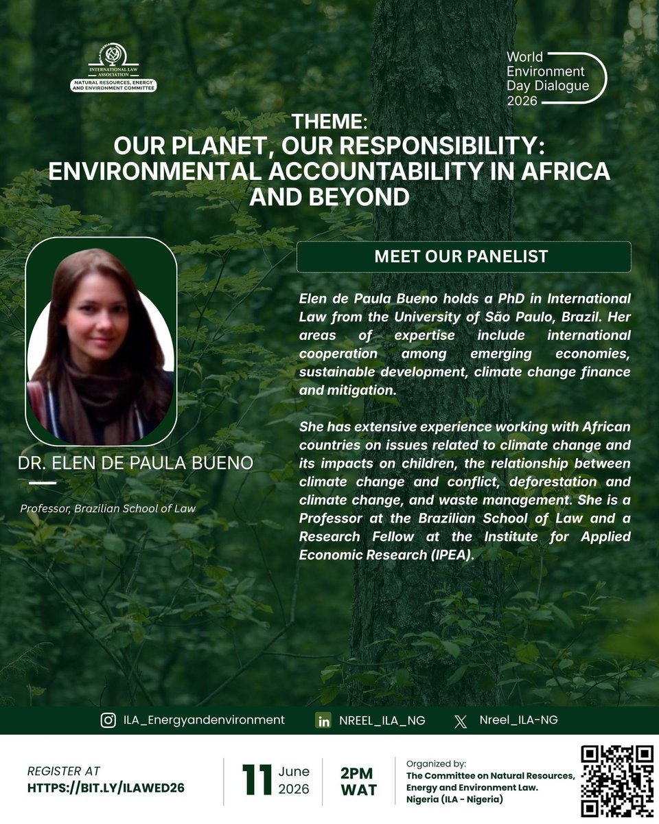 Nreelilang's tweet photo. Meet the speakers for the World Environment Day Dialogue 2026 and discover the voices shaping discussions on environmental accountability in Africa and beyond.
➡️ Swipe to meet the lineup.
📅 June 11, 2026 | ⏰ 2 PM WAT 📍 Zoom
🔗 https://t.co/l4OZc1nxT0 https://t.co/lVlR0lFG6t