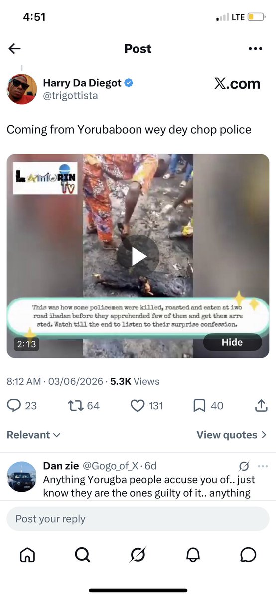 BigBaruk's tweet photo. @PolySci_NG @B0lutife Una use Abiola do Asun 💔

Even police man 😂😂Yariba na cannibals 😩 https://t.co/J9hJJQgXWb