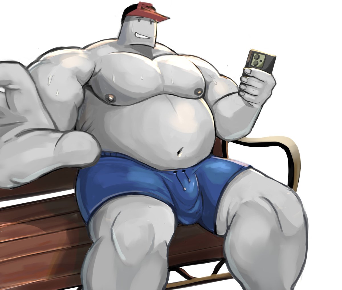 imanoob217's tweet photo. Well... it's almost summer, eh?
#oc #roblox #muscleart #art #buff #men https://t.co/Je1TSOp2lG