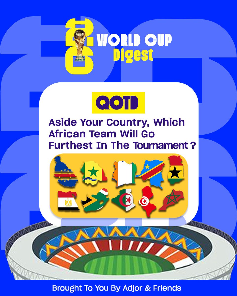 adjorNfriends's tweet photo. Last World Cup was Morocco, this World Cup will be? 🤔 Ghana ? #ANFWC https://t.co/ASgcxEELII