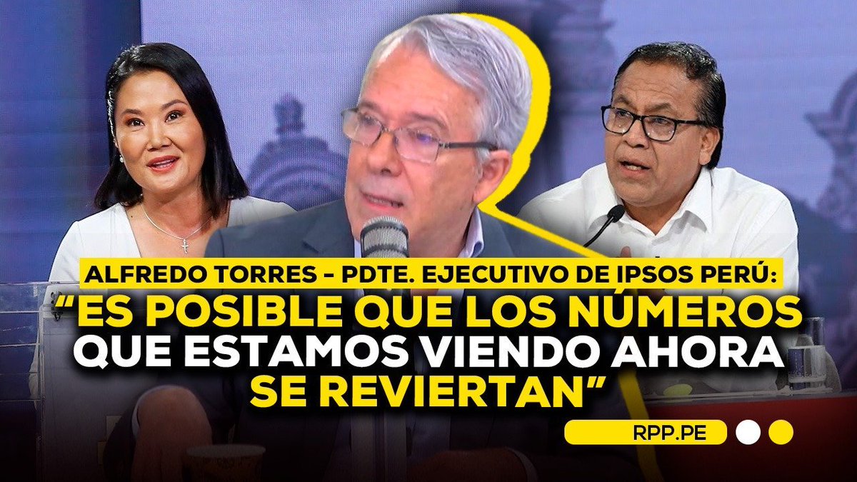 elorwelliano's tweet photo. SE VIENE LA REMONTADA
#EleccionesPeru2026 | Alfredo Torres, presidente de IPSOS: “Es probable que los números que estamos viendo ahora se reviertan”. https://t.co/OOsYeTsSW2