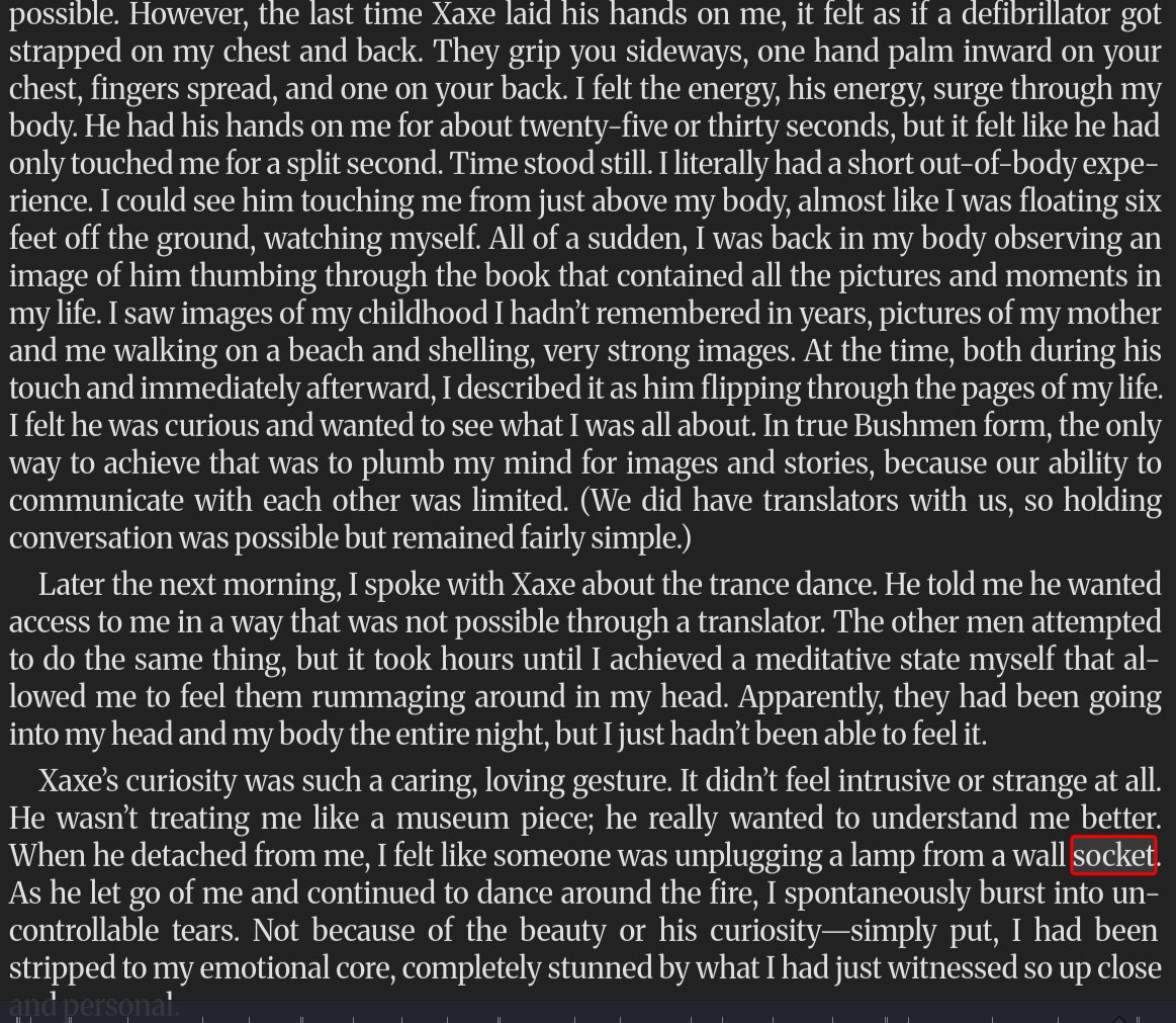 KJa0x's tweet photo. @KeithWoodsYT @luis_idlx San Tribes developed extraordinary spiritual powers...

https://t.co/5qZt6dmXPW

here's a passage from his book about his experience... https://t.co/ZwwUOrbCDY