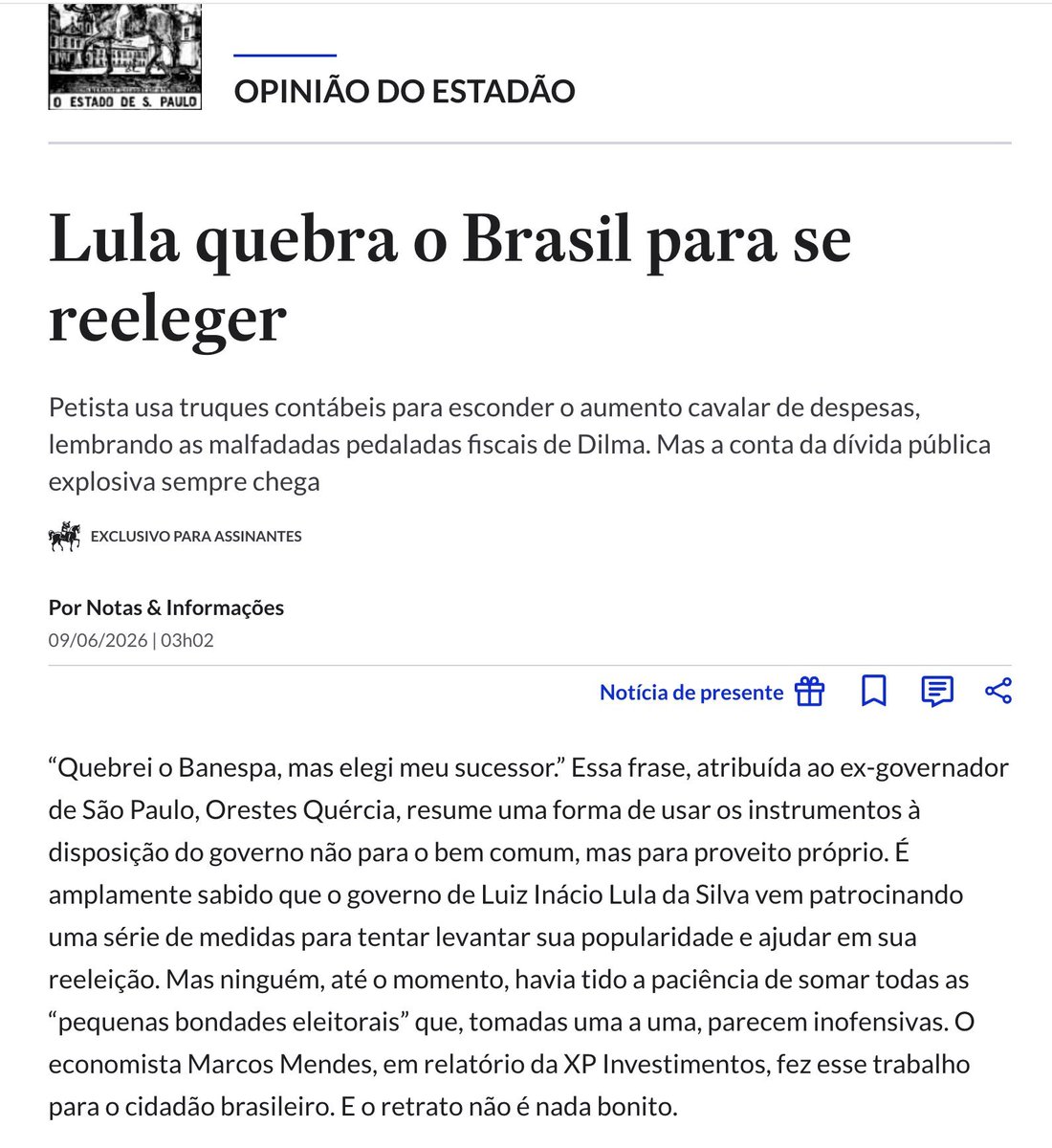 RafaelFontana's tweet photo. - Lula quebrou o Brasil para se reeleger em 2006.
- Destruiu o que sobrou para eleger Dilma em 2010.
- O PT rapinou a Petrobras para reeleger Dilma em 2014.

Não há nenhuma novidade agora. https://t.co/E4BF2x2UFv