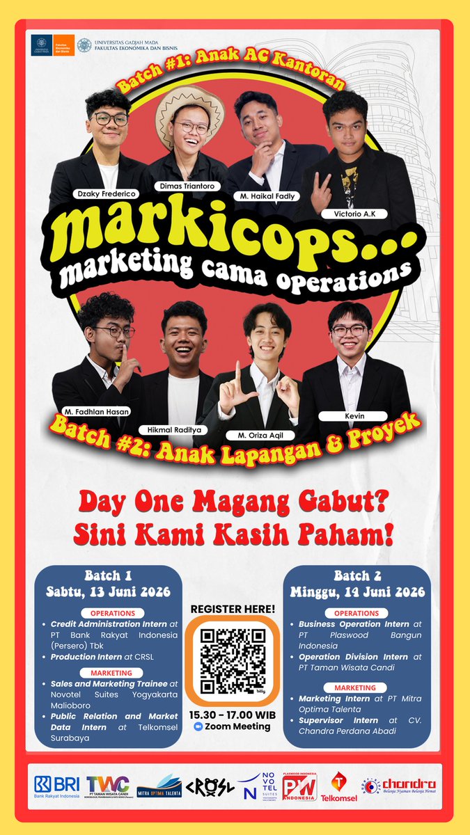 SamBack120's tweet photo. @UGM_FESS Gais kalian para mahasiswa UGM terkhusus FEB atau bisa lainnya  yang butuh sharing session internship, nih kita ada punya banyak pengalaman nih. Ikut aja kalian, gratis kok... untung2 bantu buat nyariin peserta juga kita hehehe

https://t.co/1UstGag0Da

#ugm #internship #magang https://t.co/XmHlaDm24p