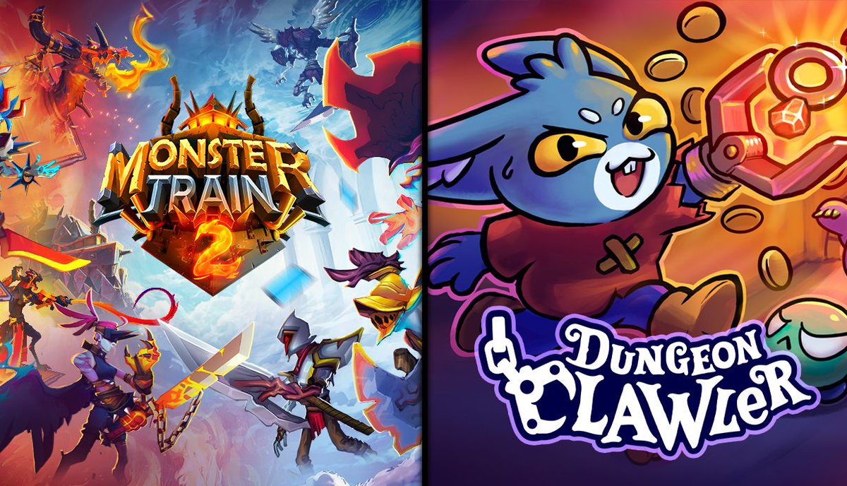BigFanPresents's tweet photo. Big Fan of endlessly replayable roguelikes? Check out the Monster Train 2 x Dungeon Clawler bundle! 
Build absurdly powerful combos, craft game-breaking decks, and take on everything from monster-filled dungeons to the Heavens! https://t.co/IIR6aI8MCN