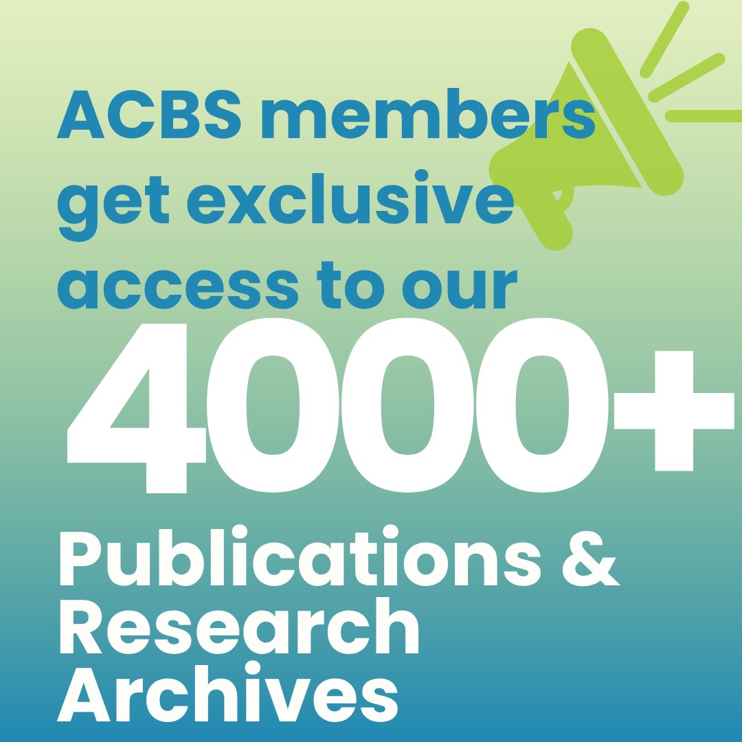 myACBS's tweet photo. Did you know...ACBS members get access to 4,000+ Publications and research archives!
From cutting-edge research to hands-on clinical tools, it’s all at your fingertips.
Join today and dive in: https://t.co/JnKnW9s45J
#ACBS #MentalHealth #ContextualBehavioralScience #ProfessionalDevelopment #ACT #CBS