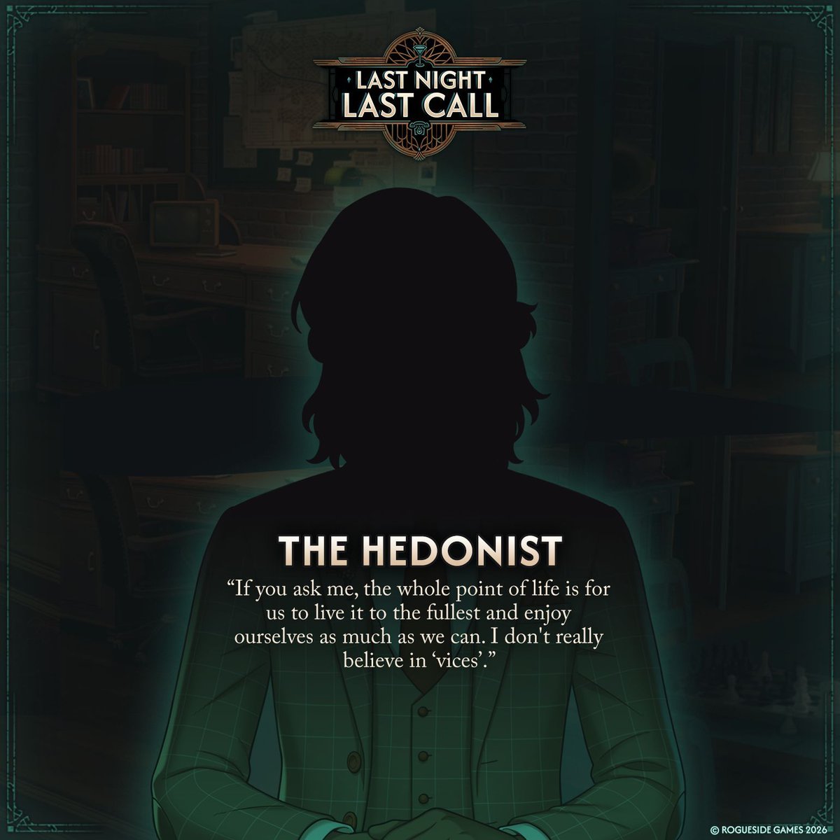 RoguesideGames's tweet photo. Can you guess this one? 🤭 

#Rogueside #lastnightlastcall #indiegame #detective https://t.co/HhAIFQHBXi