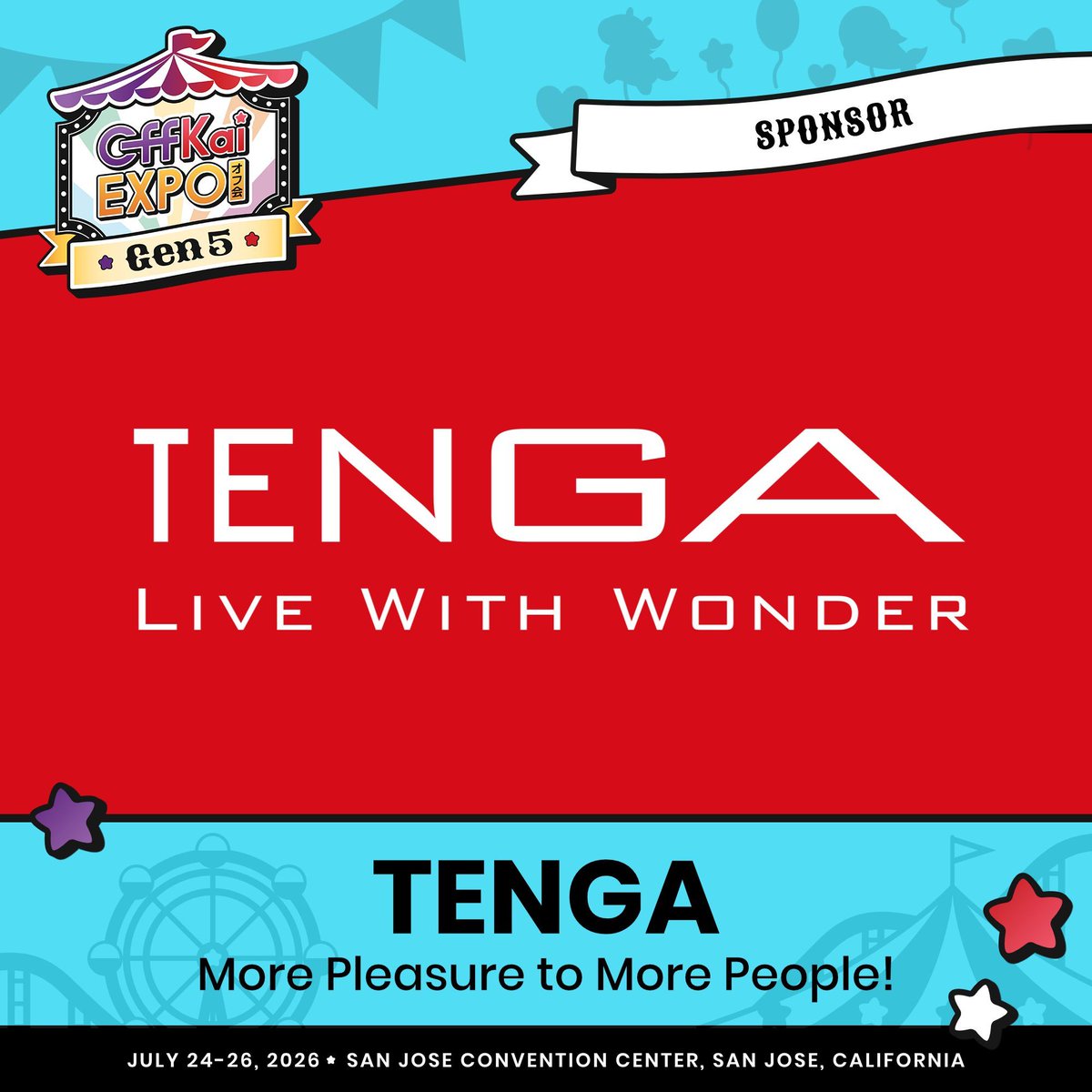 OffKaiExpo's tweet photo. It's time to slide right in! 🥚

The iconic @TENGA_Global makes a smooth glide towards #OffKaiGen5! Show them your love for quality wellness as they shower us with their support this year, and check out their booth at the Yabai Market! https://t.co/LC7tHksDSO