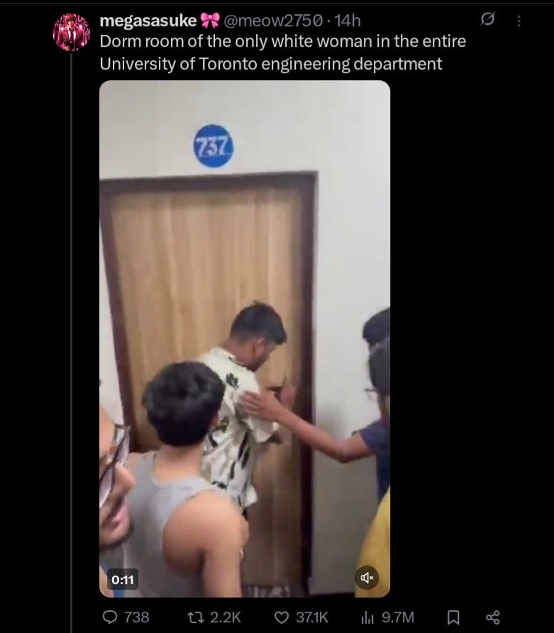 chanakyaspeakss's tweet photo. A Pakistani gang sitting in Toronto,Canada comfortably playing PsyOps with Millions of White people turning them Scared, Xenophobic,taxing their mental health and costing their Peace by using some Mythical ‘Indian Invasion Theory’ after the very famous ‘Alien Invasion Theory’.

> They Picks up a random Indian video as Candian video which Garners 10 million views 
> They dont hesitate to admit 
> Account Based in Toronto 
> X Platform appreciates them with around 5 million views in 7 days to their unverified small handle. 

What we are witnessing is a Modern digital Terrorism from Pakistan Intelligence using their infamous DG ISPR to create Political shifts in the west and demean India and its community Globally. 

I feel that that Pakistan might have recruited below legal age Pakistani origin 
Boy to evade any sort of legal consequences to the account handlers in future. 

There is a larger picture to this 🚨