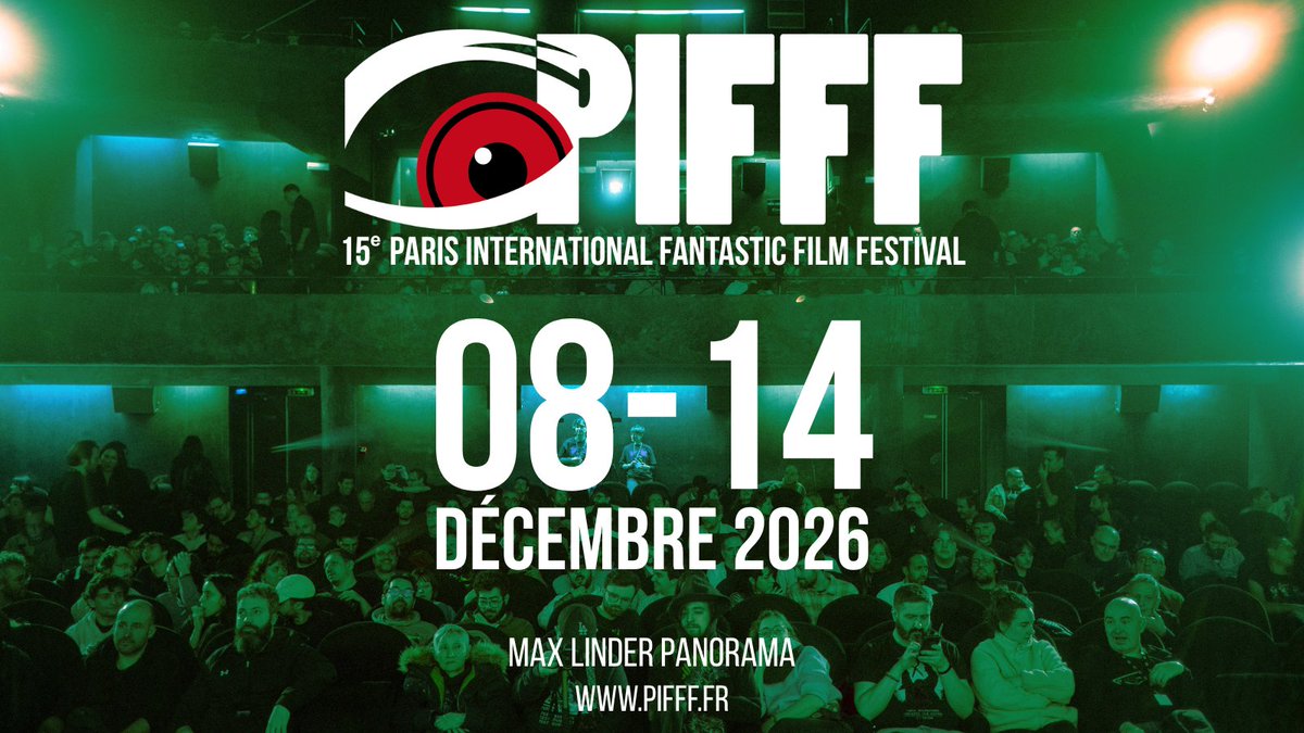 parisfantastic's tweet photo. #PIFFF2026 │ SAVE THE DATE
Du 8 au 14 décembre, rejoignez-nous au Max Linder Panorama pour la 15e édition du PIFFF ! Une semaine pour découvrir le meilleur du cinéma de genre.
Vous pouvez dès à présent nous soumettre vos films, toutes les infos ici : https://t.co/JRuiO4XIBY https://t.co/urzpfREQEU