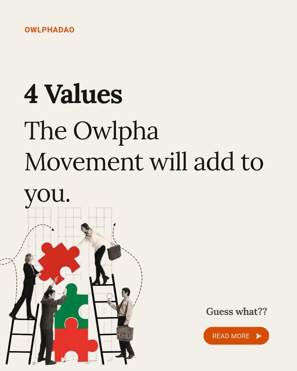 OwlphaDAO_'s tweet photo. It’s about who we become, the values we uphold, and the people we build with. This is what defines our core story. https://t.co/019fc3vV6A